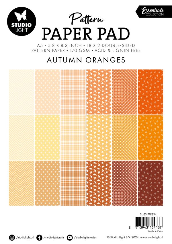 SL Pattern Paper Pad Autumn Oranges Essentials 36 SH Sale