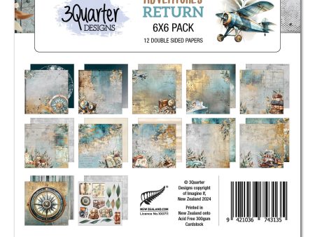 3Quarter Designs Adventures Return 6x6 Paper Pack Online now