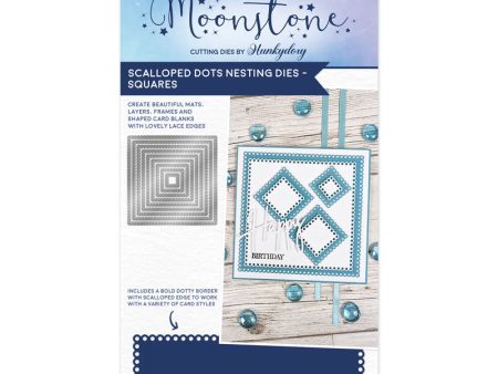 Moonstone Dies - Scalloped Dots Nesting Dies - Squares For Cheap