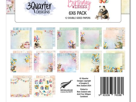 3Quarter Designs Birthday Wishes 6x6 Paper Pack Online Hot Sale