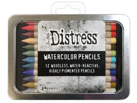 Tim Holtz Distress Watercolor Pencils 12 Pkg Set 6 Online Hot Sale