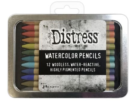 Tim Holtz Distress Watercolor Pencils 12 Pkg Set 3 For Sale