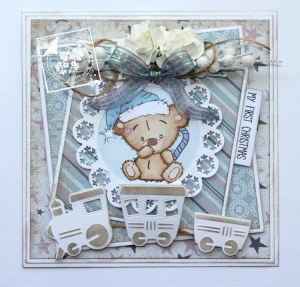 Joy Crafts Stamp - Teddy Bear Christmas Online now