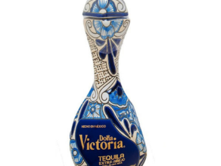 Doña Victoria Tequila Extra Anejo Blue Bottle 750ml Online now