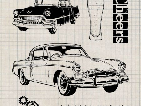 SL Clear Stamp Beer & Cars Gearhead s Workshop 8 PC Online