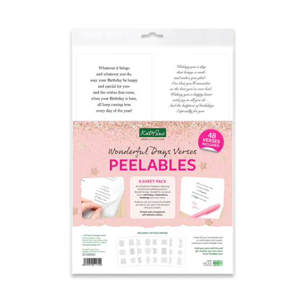 Kanban Crafts Wonderful Days Verses Peelables, 48 stickers Sale