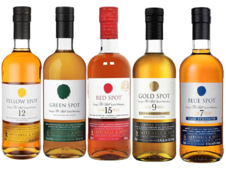 Yellow Spot, Gold Spot, Red Spot, Green Spot and Blue Spot Irish Whiskey Bundle on Sale