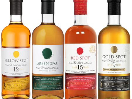 Yellow Spot, Gold Spot, Red Spot and Green Spot Irish Whiskey Bundle Fashion