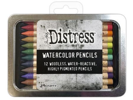 Tim Holtz Distress Watercolor Pencils 12 Pkg Set 4 For Cheap