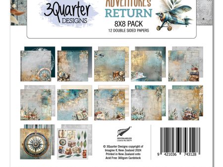 3Quarter Designs Adventures Return 8x8 Paper Pack For Discount