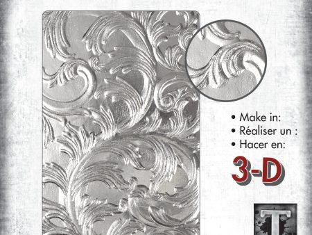 Sizzix 3-D Texture Fades Embossing Folder - Elegant by Tim Holtz Online Hot Sale