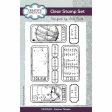 Creative Expressions Sam Poole Cosmo Tickets 4 in x 6 in  Clear Stamp Set Hot on Sale