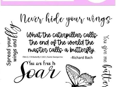 Frantic Stamper Clear Stamp Set - Butterfly Online now