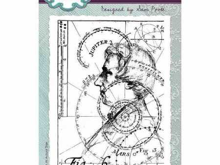 Creative Expressions Sam Poole Mr Stargazer 4 in x 6 in Pre-Cut Rubber Stamp Online now