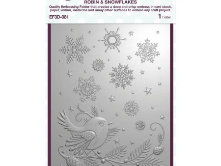 Creative Expressions Robin & Snowflakes 5 in x 7 in 3D Embossing Folder Online Hot Sale