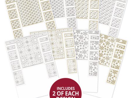 Festive Foiled Pattern Stepper Cards - Ink Me! Selection Fashion