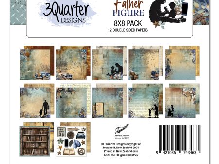 3Quarter Designs Father Figure 8x8 Paper Pack Online Sale