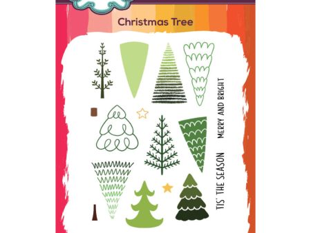 Creative Expressions Jane s Doodles Christmas Tree 4 in x 6 in Clear Stamp Set For Cheap