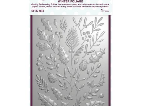 Creative Expressions Winter Foliage 5 in x 7 in 3D Embossing Folder Sale