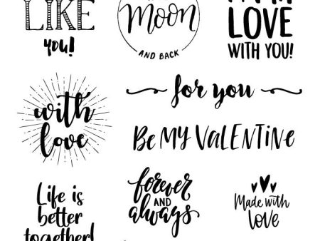 Clear Stamp Love texts Filled With love nr.509 on Sale