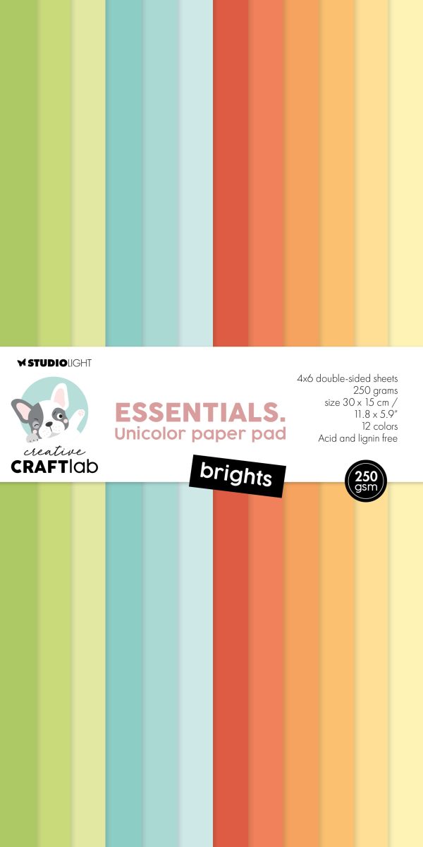 CCL Unicolor Paper Pad Brights Essentials 24 SH Online Sale