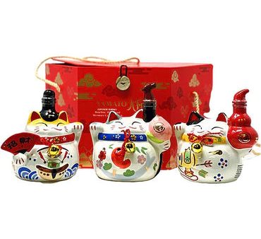 Yamato Three Cats Japanese Whisky Gift Set - 375ml Online now