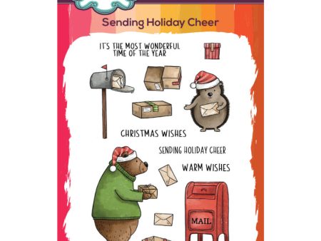 Creative Expressions Jane s Doodles Holiday Cheer 6 in x 8 in Clear Stamp Set For Sale