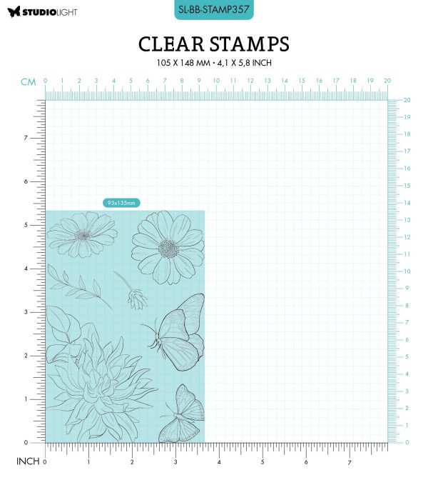 SL Clear Stamp Blooming Butterfly Blooming Butterfly 93x136x3mm 7 PC nr.357 Online