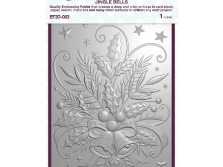 Creative Expressions Jingle Bells 5 in x 7 in 3D Embossing Folder Fashion