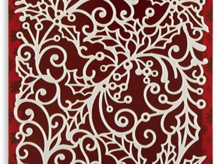 Art Nouveau. Holly Flourish Stencil Online Hot Sale