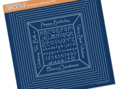 Groovi Plate - Nested Squares & Small Alphabet Template Sale