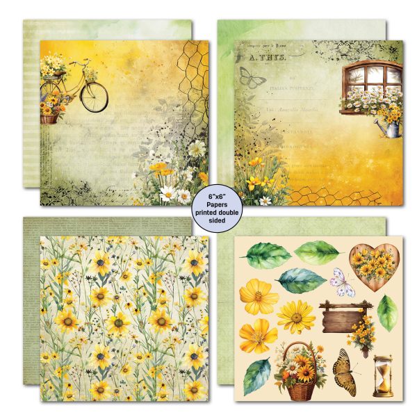 3Quarter Designs Hey Buttercup 6x6 Paper Pack Hot on Sale