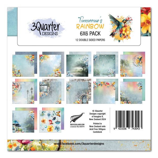 3Quarter Designs Tomorrow s Rainbow 6x6 Paper Pack Online