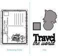 Embossing Folder  2 in 1 set - Travel the World For Sale