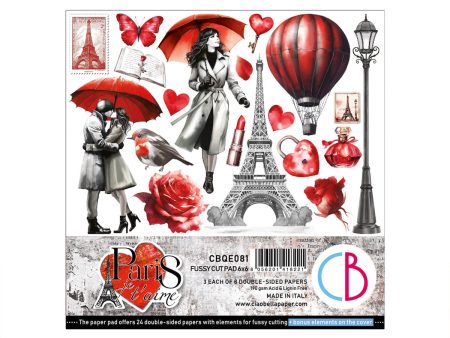 Paris Je t’aime Fussy Cut Pad 6 x6  24 Pkg Supply