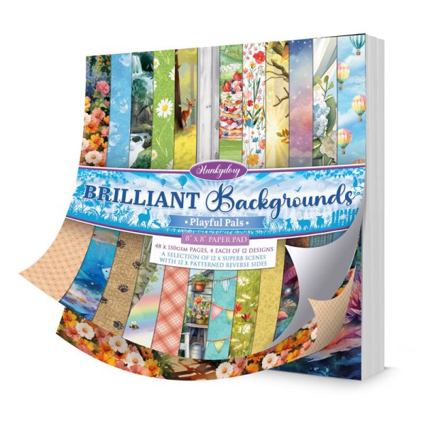 Brilliant Backgrounds - Playful Pals 8  x 8  Paper Pad Online Hot Sale