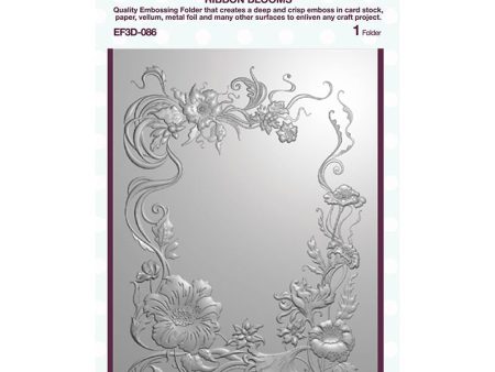 Creative Expressions Ribbon Blooms 5 in x 7 in 3D Embossing Folder Sale