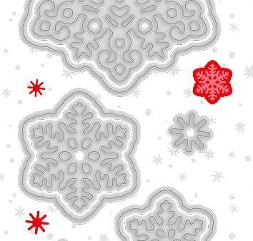 SL Cutting Die Christmas Small Snowflakes 1 Essentials 50x150mm nr.65 Cheap