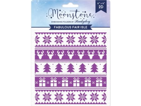 Moonstone Embossing Folders - Fabulous Fair Isle For Discount