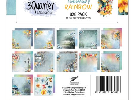 3Quarter Designs Tomorrow s Rainbow 8x8 Paper Pack For Sale