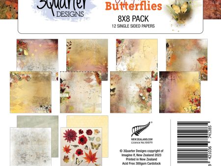 3Quarter Designs - 8  X 8  Paper Pack - Autumn Butterfly Online Hot Sale