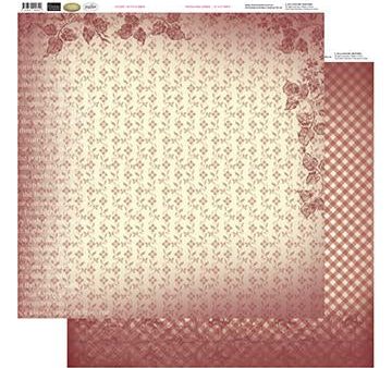 12x12 Patterned Paper  - Petite Flowers - Vintage Rose Collection (5) Online