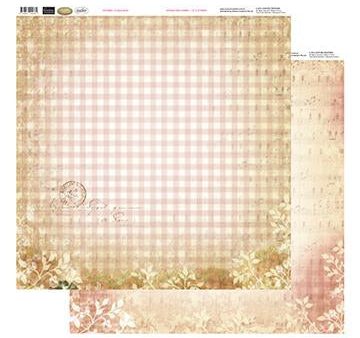 12x12 Patterned Paper  - Plaid & Music - Vintage Rose Collection (5) For Discount