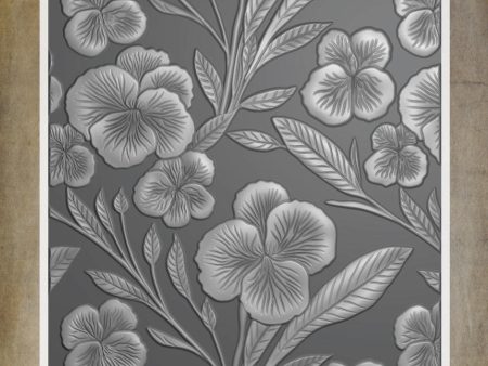 Perfect Pansies 3D Embossing Folder 32946 Fashion