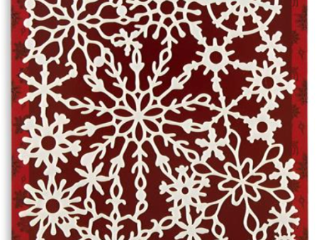 Art Nouveau. Falling Snowflakes Stencil Fashion