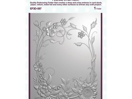 Creative Expressions Floral Symphony 5 in x 7 in 3D Embossing Folder Hot on Sale