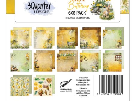 3Quarter Designs Hey Buttercup 6x6 Paper Pack Hot on Sale