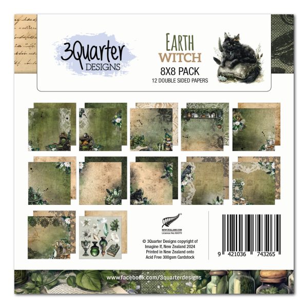 3Quarter Designs Earth Witch 8x8 Paper Pack on Sale