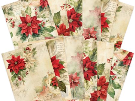 Adorable Scorable Designer Card Packs - Vintage Poinsettia Fashion